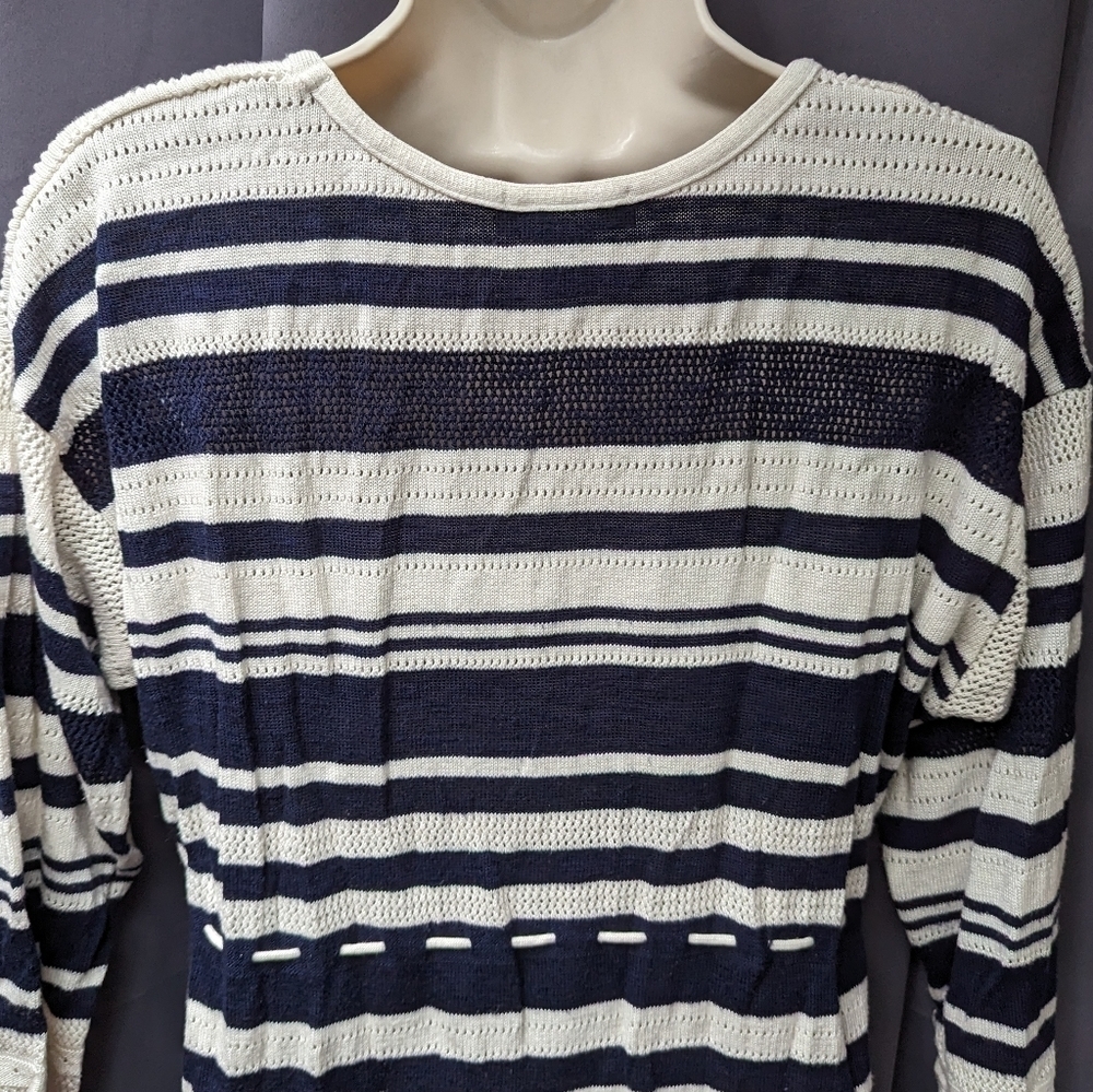 Motherhood Maternity Striped Babydoll Sweater Sz L - Picture 9 of 13